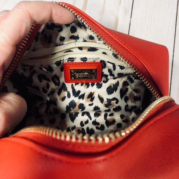 Charlotte & Emerson Toiletry/Cosmetic Bag - Red & Leopard - Picture 6 of 7